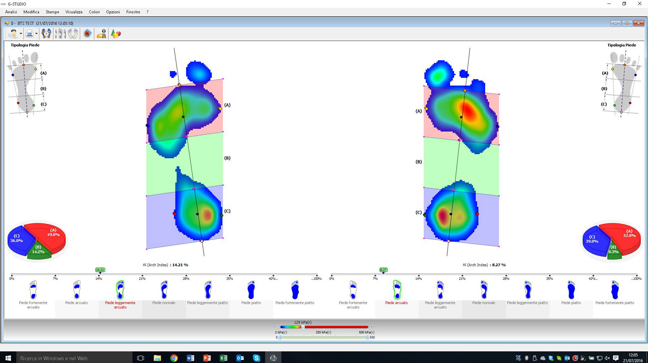 P-WALK report del software